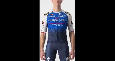 Castelli Fietsshirt Korte Mouwen Heren Blauw Wit - Quick-Step Alpha Vinyl CLIMBER'S 3.1 JERSEY BELGIAN BLUE WHITE-3XL