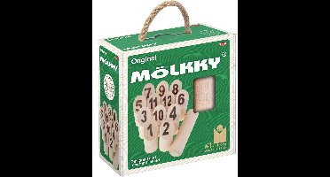 Tactic Mölkky Go – Vang- en Werpspel - Origineel Fins Houten Werpspel In Handige Draagbare Doos – Duurzaam Berkenhout – Met Gratis Score-App