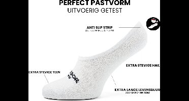 McGregor Footies - 6-pack - Wit- Maat 40-46 - Anti-Slip