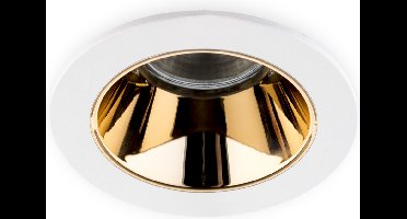 Groenovatie Inbouwspot Rond - Kantelbaar- Ø85mm - Wit - Koper - GU10 Fitting