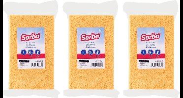 Sorbo viscose sponzen - 4x - schoonmaaksponzen - 16 cm - streeploos resultaat - huishoudelijke producten