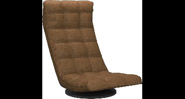 vidaXL - Vloerstoel - draaibaar - stof - bruin