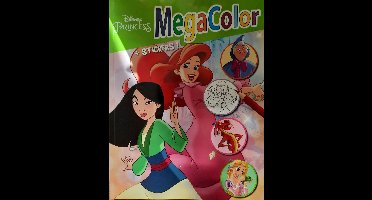 Disney MegaColor kleur- en stickerboek - Disney Princess - prinsessen