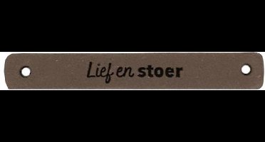 Durable Leren Label – "Lief en Stoer" – Duurzaam & Stijlvol (2 stuks)
