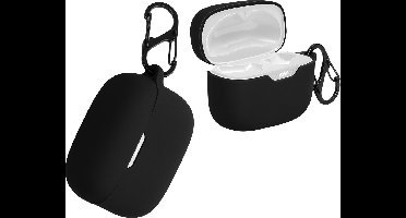 kwmobile Hoes geschikt voor JBL Tune 230 NC TWS / T230NC / T235NC - Siliconen cover voor oordopjes in zwart