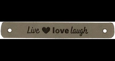 Durable Leren Label – "Live Love Laugh" – Stijlvol & Duurzaam (2 stuks)