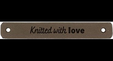 Durable Leren Labels – "Knitted with Love" – Durable (2 stuks)