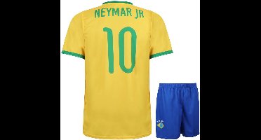 Neymar Brazilie Voetbaltenue - Voetbal Tenue Kinderen - Shirt en Broekje - Jongens en Meisjes - Volwassenen - Heren en Dames - Maat 116