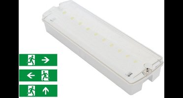 LED Opbouw Noodverlichtingsarmatuur 4w, 280 Lumen, IP65, Met pijlaanduiding
