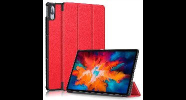 Hoes Geschikt voor Lenovo Tab P11 Plus hoes - Hoes Geschikt voor Lenovo Tab P11 Plus bookcase Rood - Trifold tablethoes smart cover - hoes Hoes Geschikt voor Lenovo Tab P11 Plus - Ntech