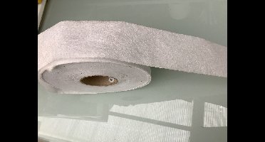 Innaai zoomband. 5 cm hoog. Wit. 5 Mtr lang, voor 2.5 meter vitrage of gordijn