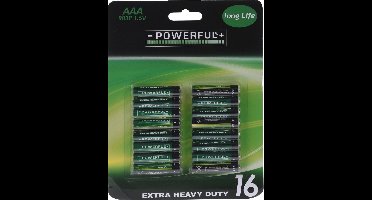 Powerful AAA batterijen 16 stuks groen