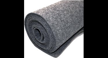 Vilt bekleed tapijt - Grijs - 200 x 2.000 cm