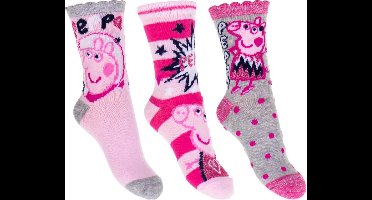 Peppa Pig - 3 paar sokken Peppa Big - meisjes - maat 27/30