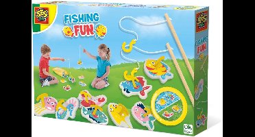 SES - Vissen vangen - op de grond of in het water - inclusief hengels, vissen en handige bewaartas