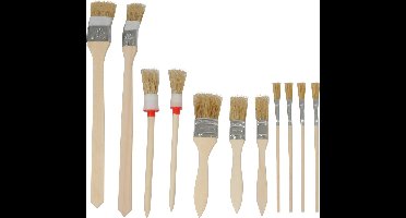 Kinzo Schilderkwasten - 11 Stuks - 2x Radiatorkwast - 2x Ronde Kwast - 3x Platte Kwast - 4x Penseel