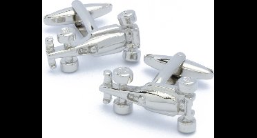 Manchetknopen - Formule 1 Raceauto Zilverkleurig