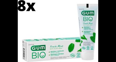 GUM Bio Tandpasta Fresh Mint/Aloe Vera - 8 x 75ml - Voordeelverpakking