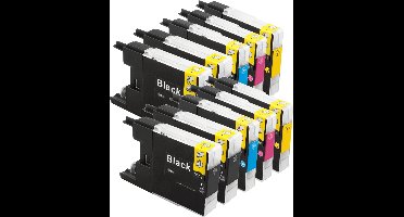 MediaHolland - Huismerk Inkt Cartridges voor Brother LC1220, LC1240 Printers - Set van 10 Stuks - 4 Kleuren - Brother Inktpatronen, Cartridge