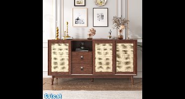 Gutent Dressoir - Met 3 Deuren - 2 Laden - 155x38x80 cm - Ademend - Bruin