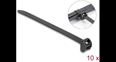 Delock Cable Tie with metal tab L 406 x W 12.7 mm 10 pieces black