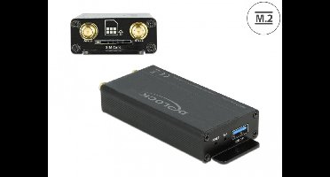 USB 3.0 Converter voor M.2 Key B -module met SIM -slot en behuizing