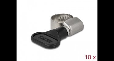 Delock Butterfly Hose Clamp 8 - 12 mm 10 pieces black