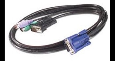 APC KVM PS/2 Cable - 3 ft (0.9 m) electriciteitssnoer Zwart 0,91 m