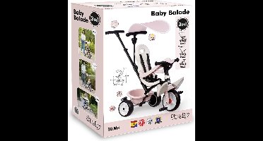 Smoby - Baby Balade - Driewieler - Roze - Vanaf 10m.