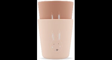 Trixie Siliconen Beker 2-pack Mrs. Rabbit - Perfect voor Kleine Handjes - Voor Jongens en Meisjes - 100% Food Grade Silicone - Vaatwas & Microgolf bestendig