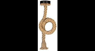 Bailey Pendel Rope incl. Touw Kabel en Plafondkap Zwart | E27 | Max 1X60W exclusief