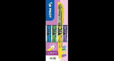 Pilot Frixion Light Set 4 Kleuren Blauw-Groen-Geel-Violet Uitwisbaar