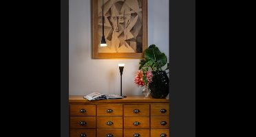 ETH Defender Vloerlamp mat zwart excl. 1xGU10