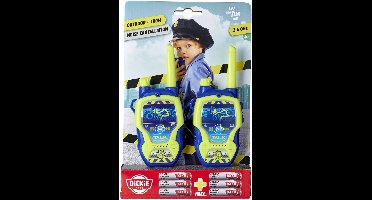 Dickie Walkie Talkie Politie speelgoed walkietalkies voor kinderen 100 meter bereik.