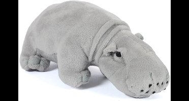 Pia Soft Toys Knuffeldier Nijlpaard - zachte pluche stof - premium kwaliteit knuffels - grijs - 23 cm - Nijlpaarden