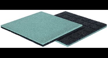 Rubber tegel 50 x 50 cm - 45 mm dik - UV-bestendig - Turquoise