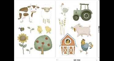 Little Dutch Little Farm Muurstickers - 42x30cm - Dieren en Boerderij