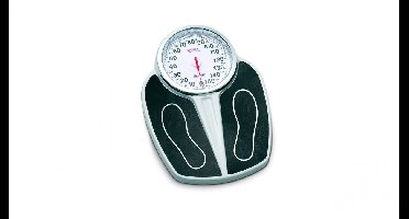 Soehnle 6163 Professionele Personenweegschaal – Mechanisch, Analoog, Max. 160 kg, Stalen Behuizing, Zwart/Zilver