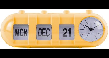 Karlsson Wekker Retro Tube - Heldergeel - 9x26x9.3cm - Scandinavisch - Wekker voor slaapkamer - Wekkers