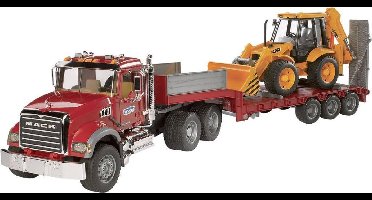 Bruder Mack Granite | dieplader met graafmachine | (02813)