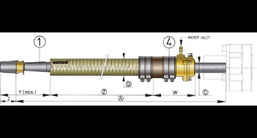 Vetus GVK kolombuis Ø 30 mm, L=2000 mm