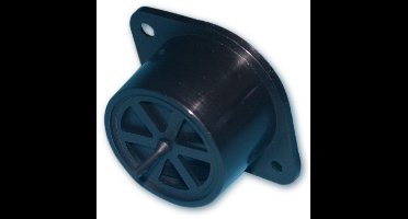Stekkerbasis met membraan kunststof zwart Ø 35mm