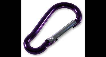 Karabijnhaak Brandweerman 6mm aluminium paars