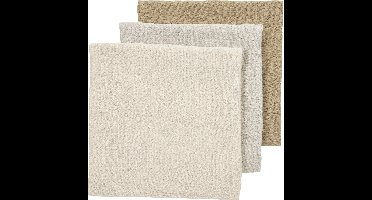 Meyco Baby Uni Pre-Washed Hydrofiele Doeken – 3 Stuks - 70x70 cm - Soft Sand/Greige/Taupe