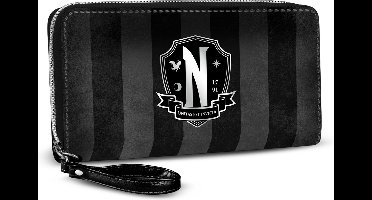 Karactermania - Wednesday - Pasjeshouder - Portemonnee met rits - Portefeuille - Zwart