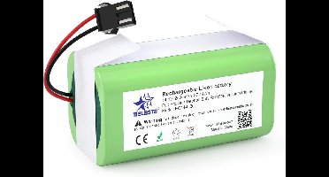 14.4V 2600mAh Li-ion accu voor o.m. Ecovacs Deebot N79, N79S, DN622, Eufy RoboVac 11, 11S, 30, 35C, en Conga Excellence 990, 950, 1090 (KIJK LIJST NA VÓÓR BESTELLING)