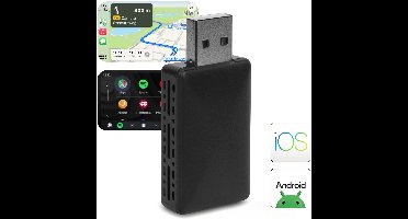 2-in-1 Wireless CarPlay & Android Auto Dongle – Bluetooth CarPlay Adapter & Android Auto Draadloos – Plug & Play USB-C Car Dongle voor Apple CarPlay & Android Auto – Compatibel met iPhone & Android – Auto Dongel Upgrade