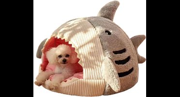 S&E Schattig kattenbed – Zachte indoor huisdiergrot - Comfortabele tentmat voor katten en kleine honden - Small