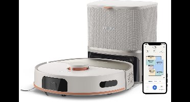 Philips Homerun 5000-serie Robotstofzuiger Met Dweilfunctie en Automatisch Leegstation- XU5100/20 - 10000 Pa Extreme Zuigkracht - Dubbele Dweilen