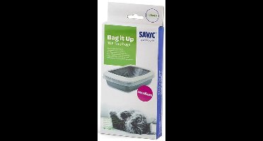 SAVIC Bag It Up - kattenbakzakken 12 st medium - max 42 x 32 cm - 30% gerecycleerd plastiek